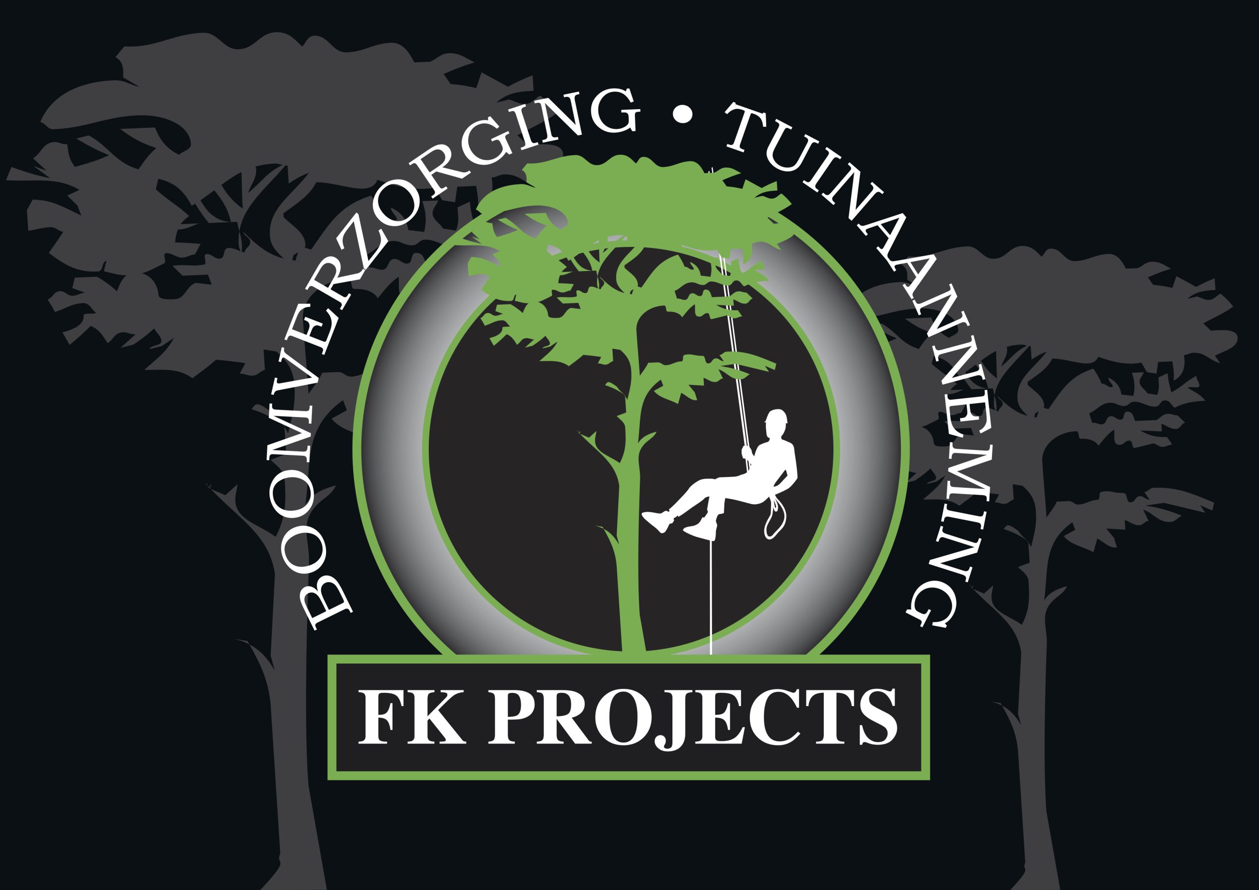 Logo boomverzorging en tuinaanneming FK Projects